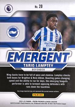 2021-22 Panini Prizm Premier League - Emergent #20 Tariq Lamptey Back