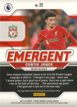 2021-22 Panini Prizm Premier League - Emergent #22 Curtis Jones Back