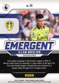 2021-22 Panini Prizm Premier League - Emergent #24 Illan Meslier Back