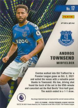 2021-22 Panini Prizm Premier League - Instant Impact Prizms Silver #17 Andros Townsend Back
