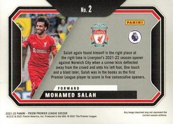 2021-22 Panini Prizm Premier League - Scorers Club #2 Mohamed Salah Back