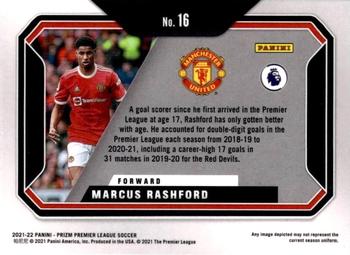 2021-22 Panini Prizm Premier League - Scorers Club #16 Marcus Rashford Back