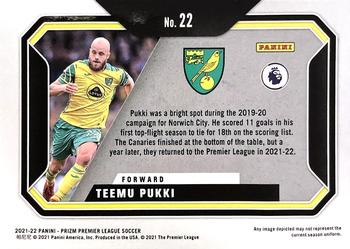 2021-22 Panini Prizm Premier League - Scorers Club #22 Teemu Pukki Back