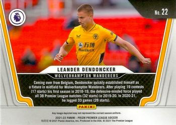 2021-22 Panini Prizm Premier League - Widescreen #22 Leander Dendoncker Back