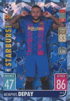 2021-22 Topps Match Attax Champions & Europa League Extra - Starburst Crystal #SB10 Memphis Depay Front