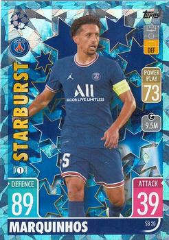 2021-22 Topps Match Attax Champions & Europa League Extra - Starburst Crystal #SB20 Marquinhos Front