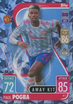 2021-22 Topps Match Attax Champions & Europa League Extra - Away Kit Crystal #AK2 Paul Pogba Front