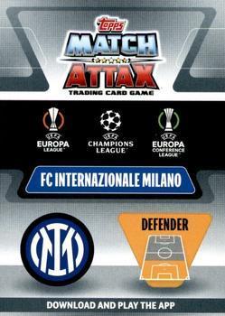 2021-22 Topps Match Attax Champions & Europa League Extra - Away Kit Crystal #AK12 Milan Škriniar Back