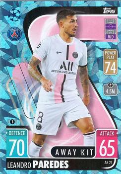 2021-22 Topps Match Attax Champions & Europa League Extra - Away Kit Crystal #AK21 Leandro Paredes Front