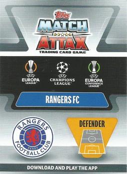 2021-22 Topps Match Attax Champions & Europa League Extra - Away Kit Crystal #AK23 James Tavernier Back