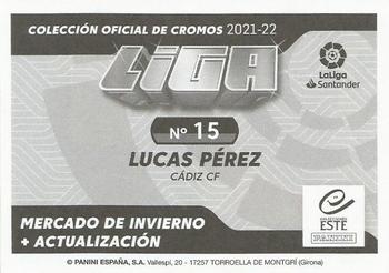 2021-22 Panini LaLiga Santander Este Stickers - Mercado de Invierno #15 Lucas Perez Back