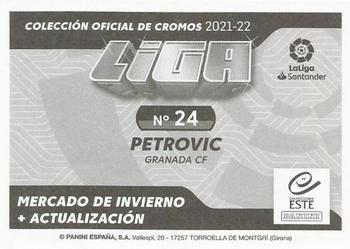 2021-22 Panini LaLiga Santander Este Stickers - Mercado de Invierno #24 Njegos Petrovic Back