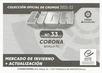 2021-22 Panini LaLiga Santander Este Stickers - Mercado de Invierno #33 Jesus Corona Back