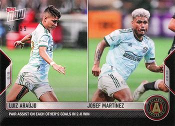 2022 Topps Now MLS - Black #100 Luiz Araújo / Josef Martínez Front