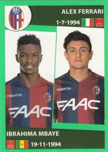2016-17 Panini Calciatori Stickers #56 Alex Ferrari / Ibrahima Mbaye Front