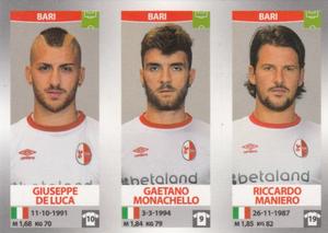 2016-17 Panini Calciatori Stickers #603 Giuseppe De Luca / Gaetano Monachello / Riccardo Maniero Front