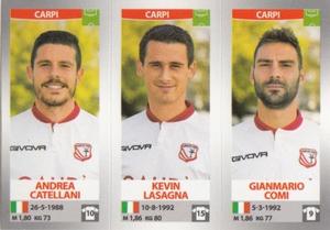 2016-17 Panini Calciatori Stickers #625 Andrea Catellani / Kevin Lasagna / Gianmario Comi Front