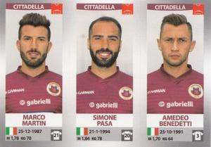 2016-17 Panini Calciatori Stickers #637 Marco Martin / Simone Pasa / Amedeo Benedetti Front