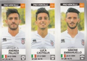 2016-17 Panini Calciatori Stickers #691 Andrea Palazzi / Luca Castiglia / Simone Emmanuello Front