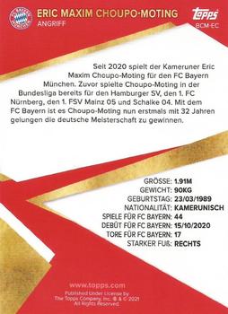 2021-22 Topps FC Bayern Munchen #BCM-EC Eric Maxim Choupo-Moting Back