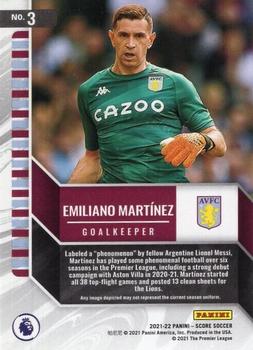 2021-22 Score Premier League - All Hands Team #3 Emiliano Martinez Back