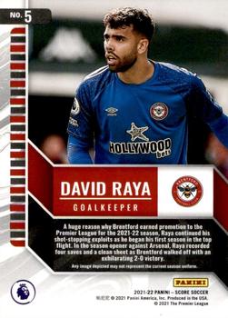 2021-22 Score Premier League - All Hands Team #5 David Raya Back