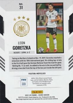 2021-22 Score FIFA #31 Leon Goretzka Back