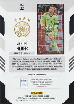 2021-22 Score FIFA #32 Manuel Neuer Back