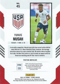2021-22 Score FIFA #45 Yunus Musah Back