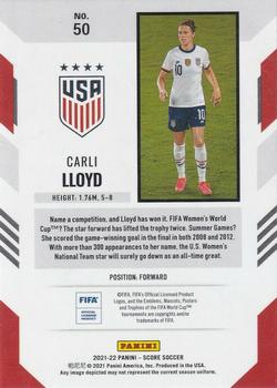 2021-22 Score FIFA #50 Carli Lloyd Back