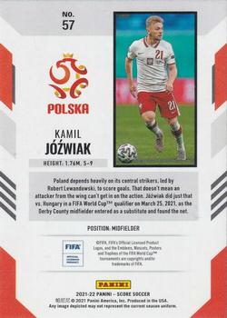 2021-22 Score FIFA #57 Kamil Jozwiak Back
