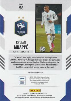 2021-22 Score FIFA #58 Kylian Mbappe Back