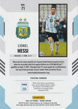 2021-22 Score FIFA #71 Lionel Messi Back