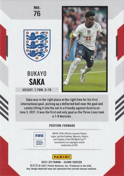 2021-22 Score FIFA #76 Bukayo Saka Back
