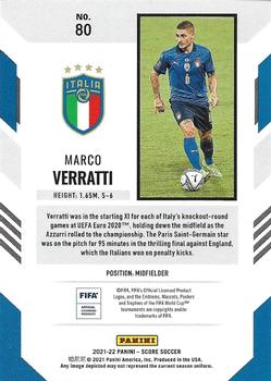 2021-22 Score FIFA #80 Marco Verratti Back