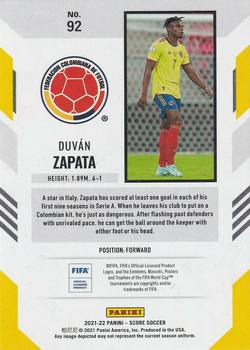 2021-22 Score FIFA #92 Duvan Zapata Back