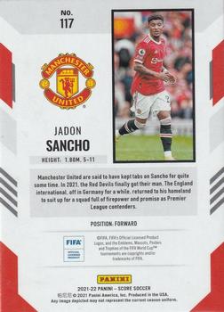2021-22 Score FIFA #117 Jadon Sancho Back