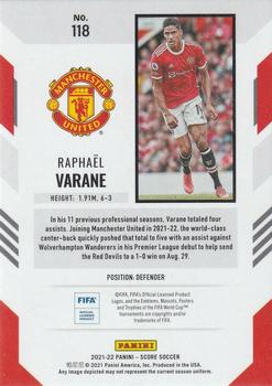 2021-22 Score FIFA #118 Raphael Varane Back