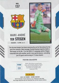 2021-22 Score FIFA #137 Marc-Andre ter Stegen Back