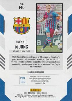 2021-22 Score FIFA #140 Frenkie de Jong Back