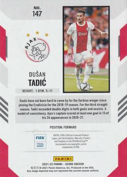 2021-22 Score FIFA #147 Dusan Tadic Back