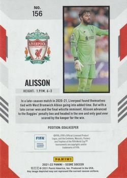 2021-22 Score FIFA #156 Alisson Back