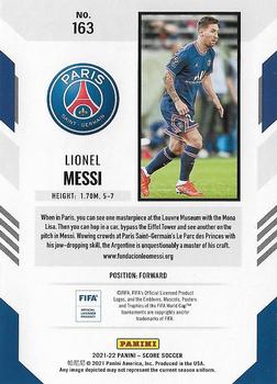 2021-22 Score FIFA #163 Lionel Messi Back
