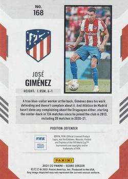 2021-22 Score FIFA #168 Jose Gimenez Back