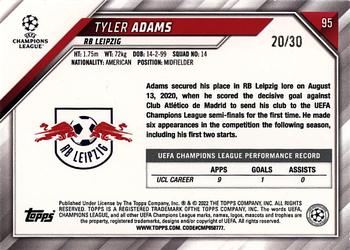 2021-22 Topps UEFA Champions League 1st Edition - Blue Inferno Foil #95 Tyler Adams Back