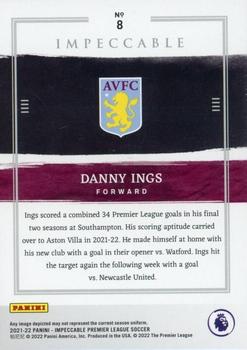 2021-22 Panini Impeccable Premier League #8 Danny Ings Back