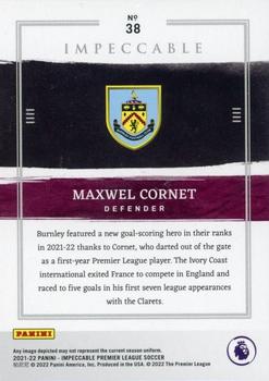 2021-22 Panini Impeccable Premier League #38 Maxwel Cornet Back