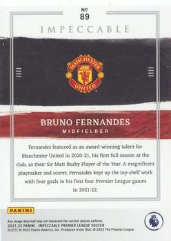 2021-22 Panini Impeccable Premier League #89 Bruno Fernandes Back
