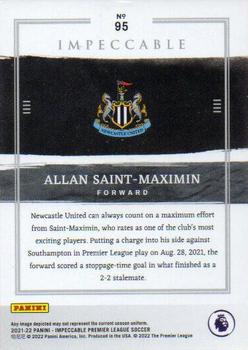2021-22 Panini Impeccable Premier League #95 Allan Saint-Maximin Back