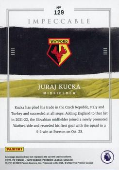2021-22 Panini Impeccable Premier League #129 Juraj Kucka Back